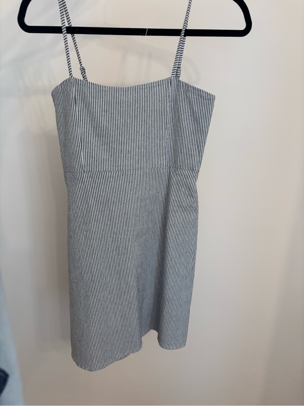Brandy Melville blue and white striped mini dress
